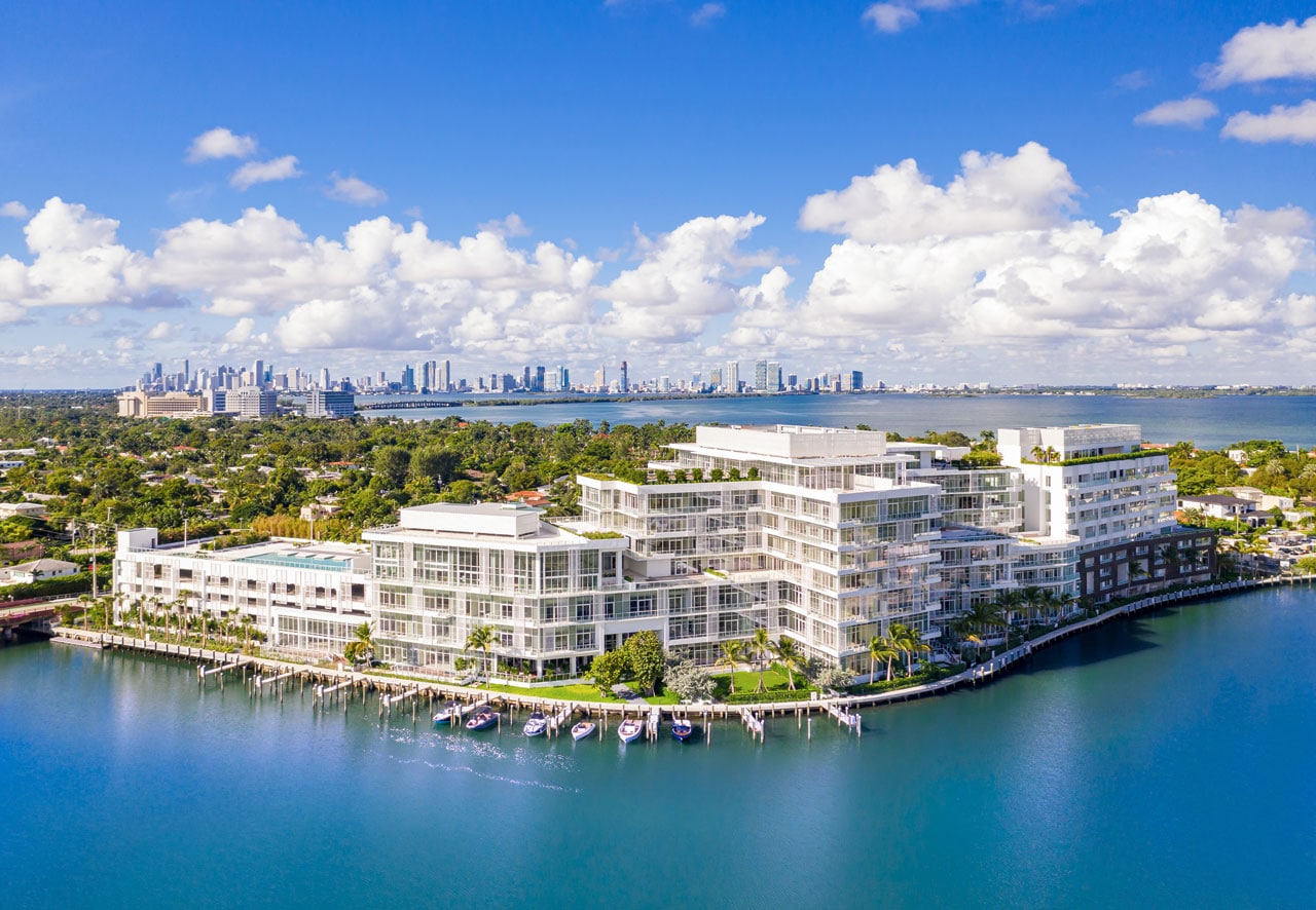Drone View of The Ritz-Carlton Residences, Miami Beach