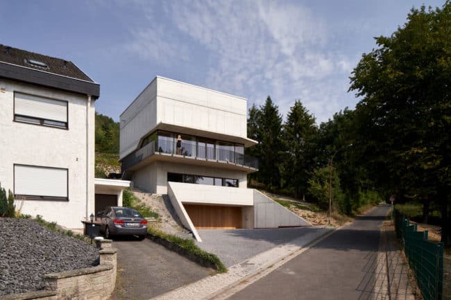 Street View - Röhrig House - part of a series of hillside houses designed by Studio Hertweck