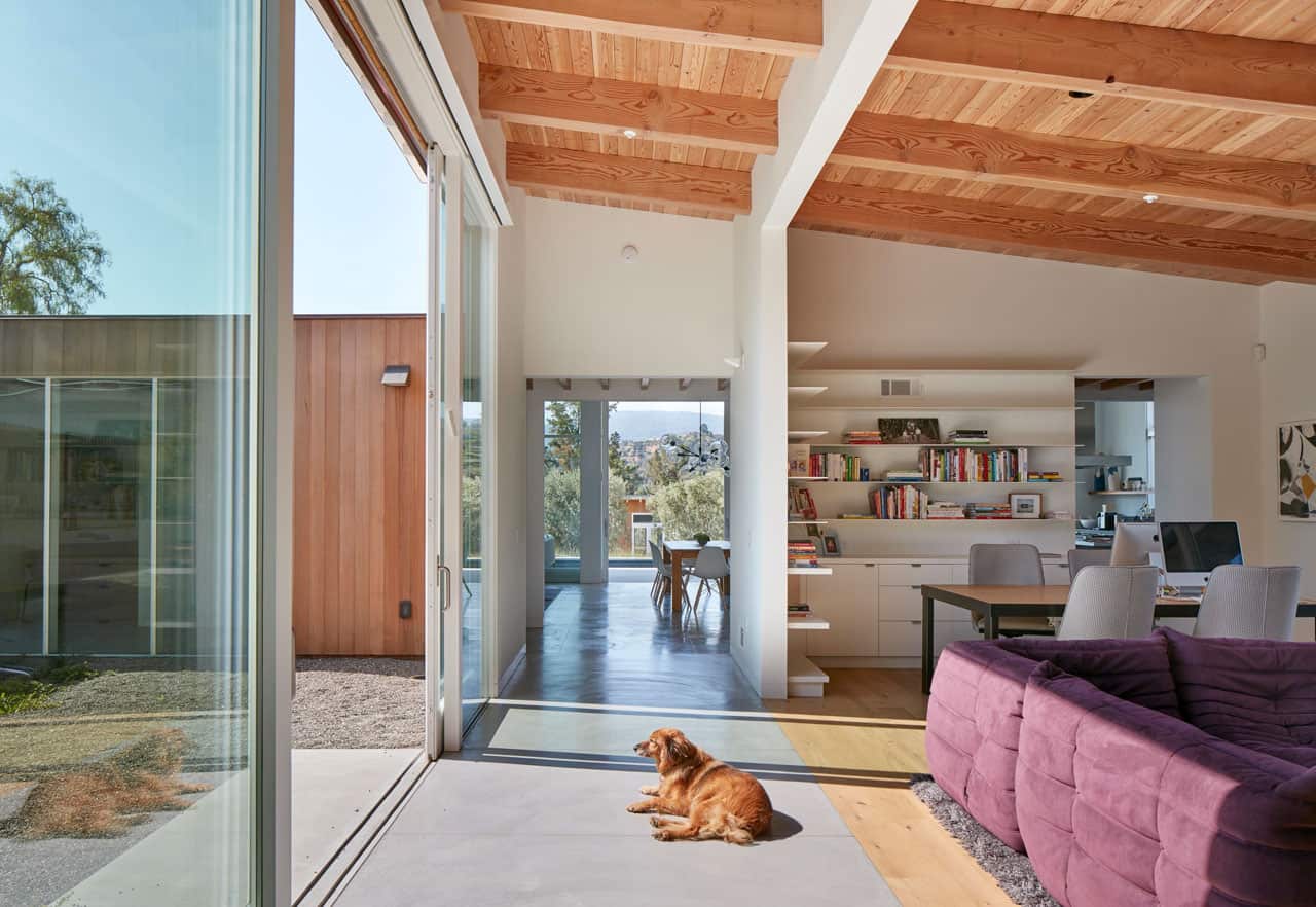 The expansive, indoor-outdoor qualities of the home are evident from every room