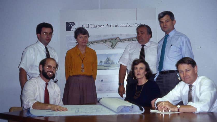 Carol Johnson and design team meeting about Old Harbor Park, Boston, MA