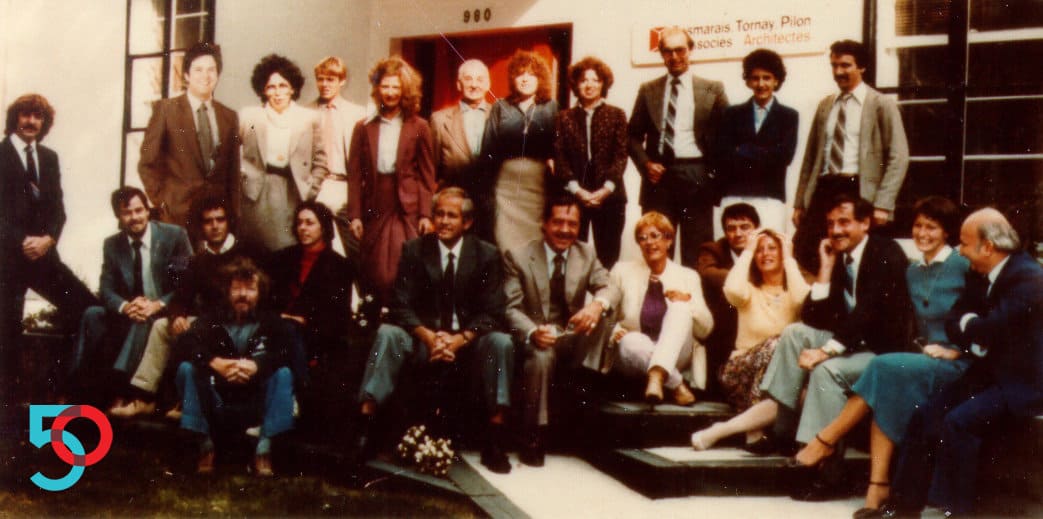 NEUF team at the 980 rue Cherrier offices, 1981