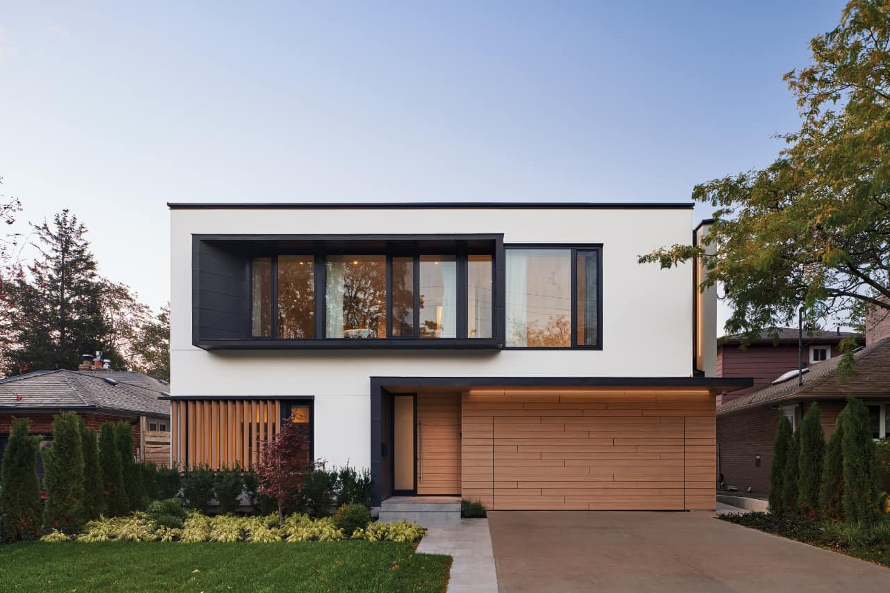 Front of house situated in the Scarborough Bluffs, Toronto, Canada