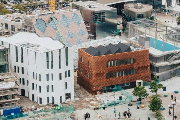 The Greenwich design district under construction, London, May 2021