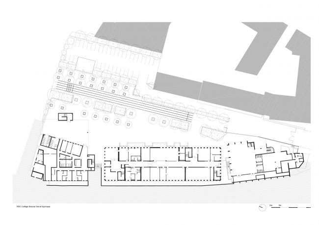 Ground floor plan - Simone Veil Middle School by Comte Vollenweider