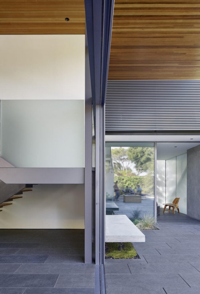 Stair / Bench Detail, Edgewood House by Terry & Terry Architecture