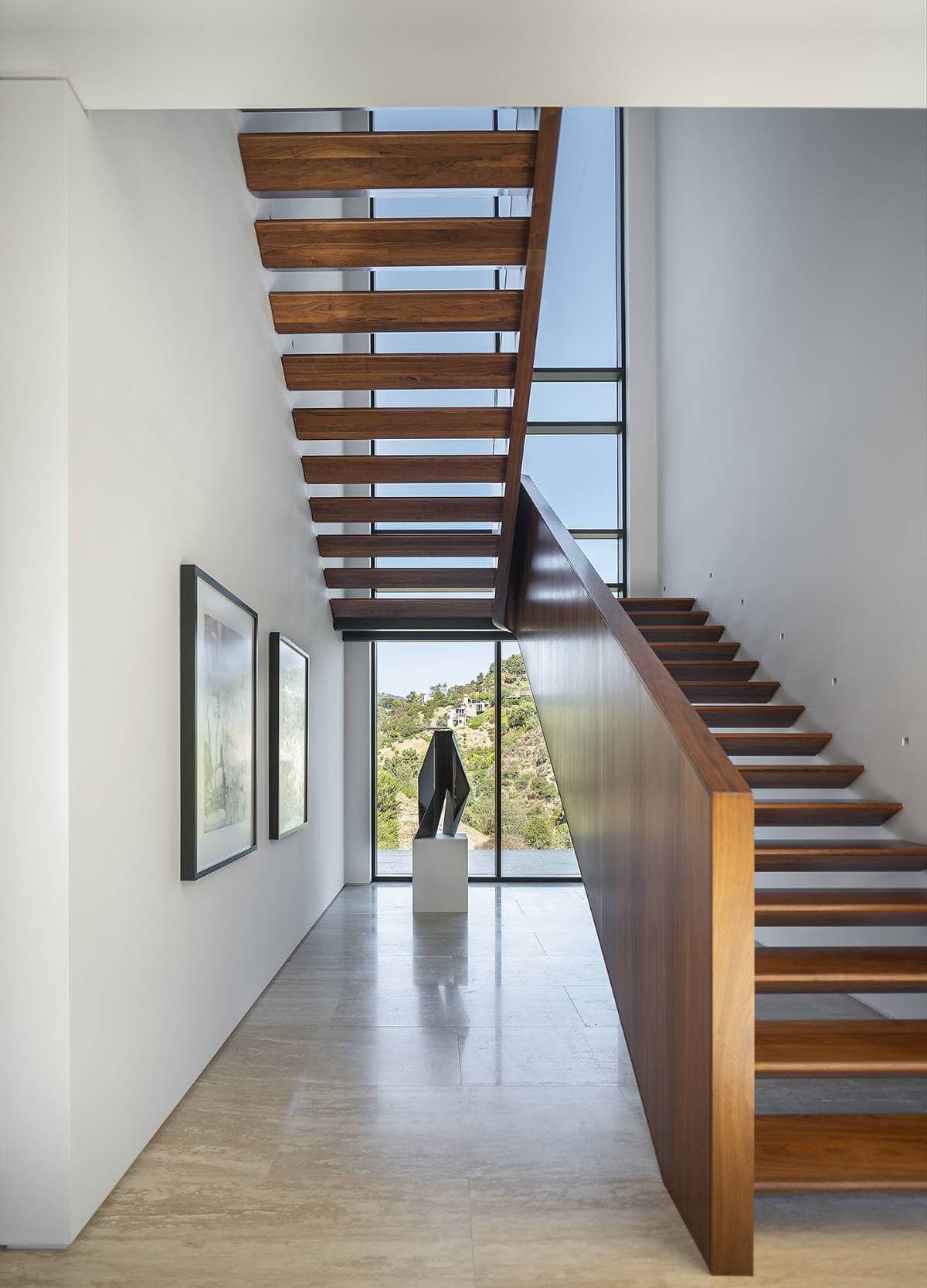 Main Stair - San Remo Residence in Pacific Palisades