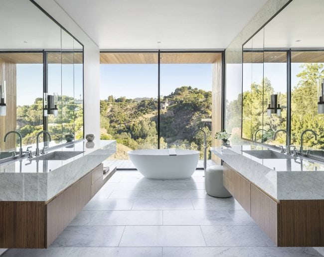 Master Bathroom - San Remo Residence in Pacific Palisades