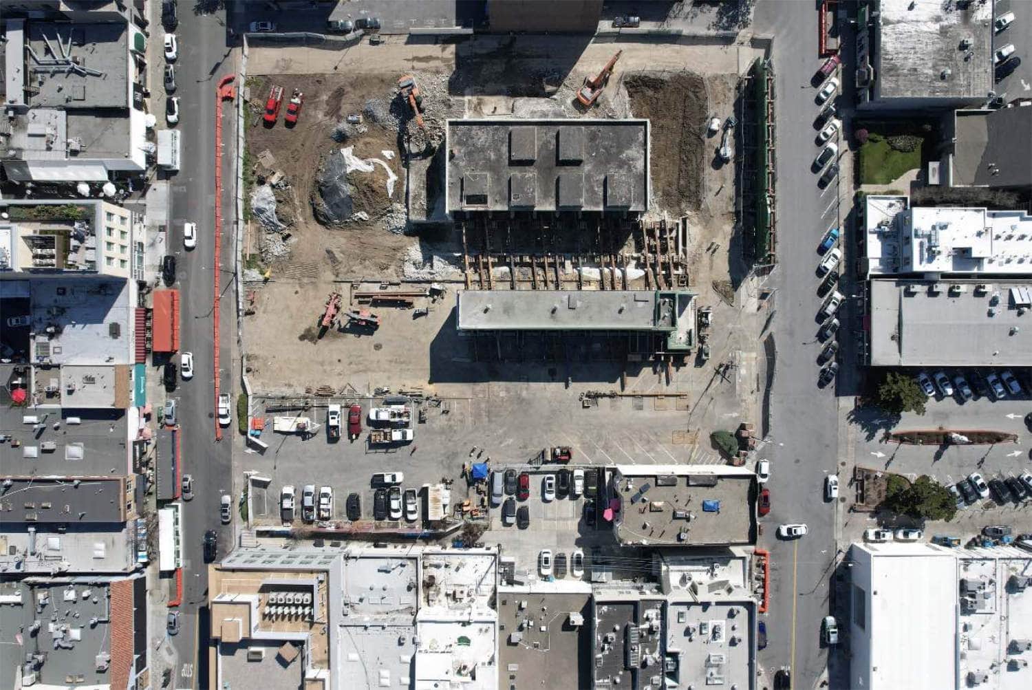 Historic Post Office Temporarily Moved for New Mixed-Use Complex in Downtown Burlingame, Calif.