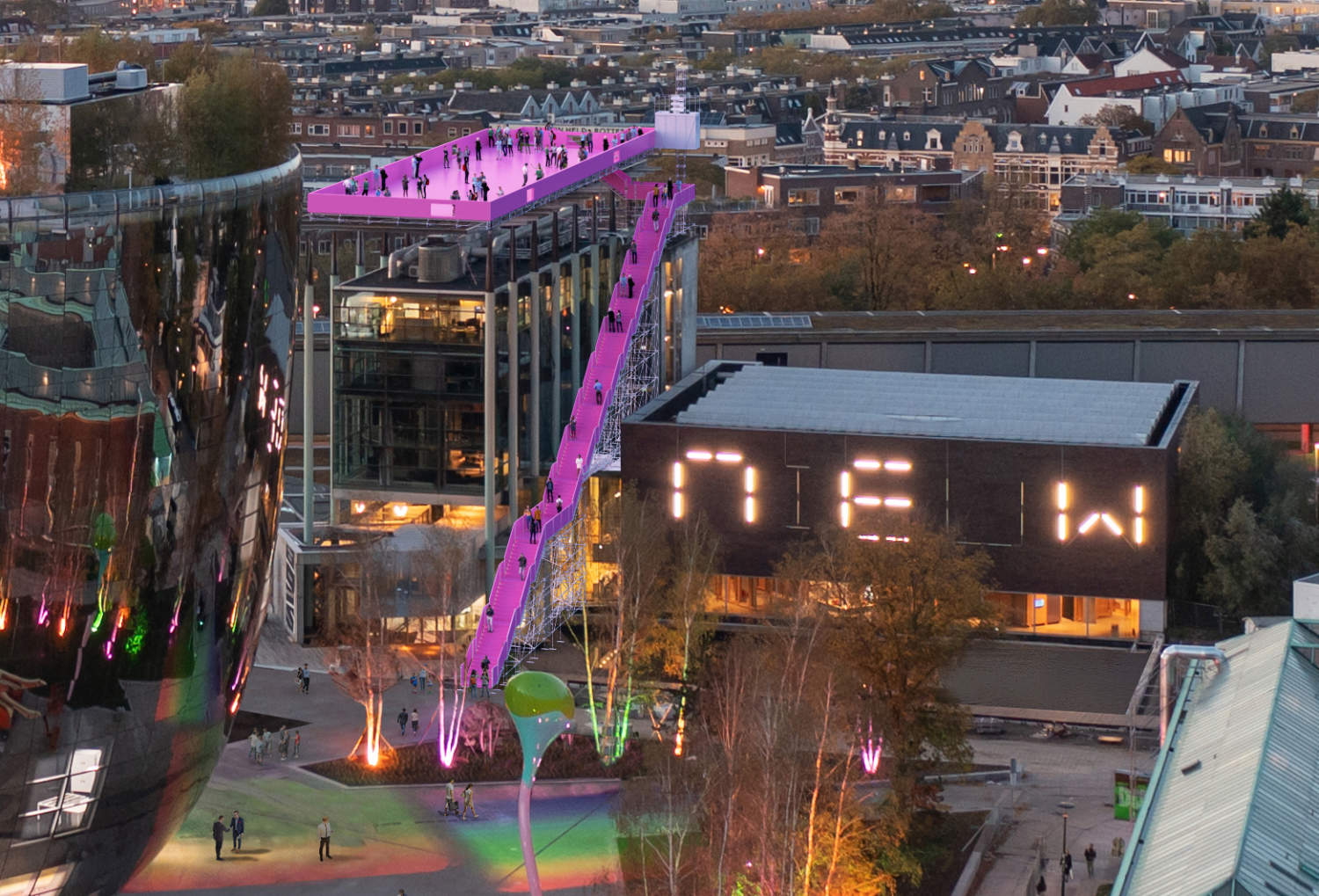 MVRDV designs The Podium for the roof of Rotterdam's Het Nieuwe Instituut