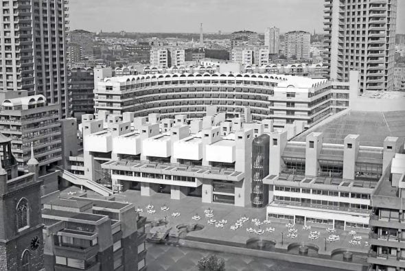 The newly completed Barbican centre in 1982